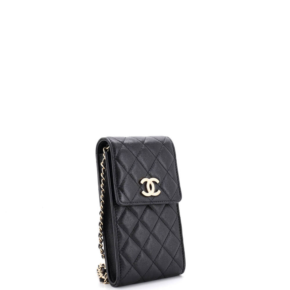 Chanel Textured Cc Flap Phone Holder #258812C26B - Picture 3 of 7